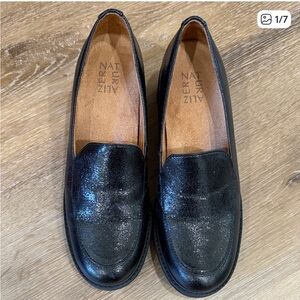 Naturalizer Black Sparkle Loafers